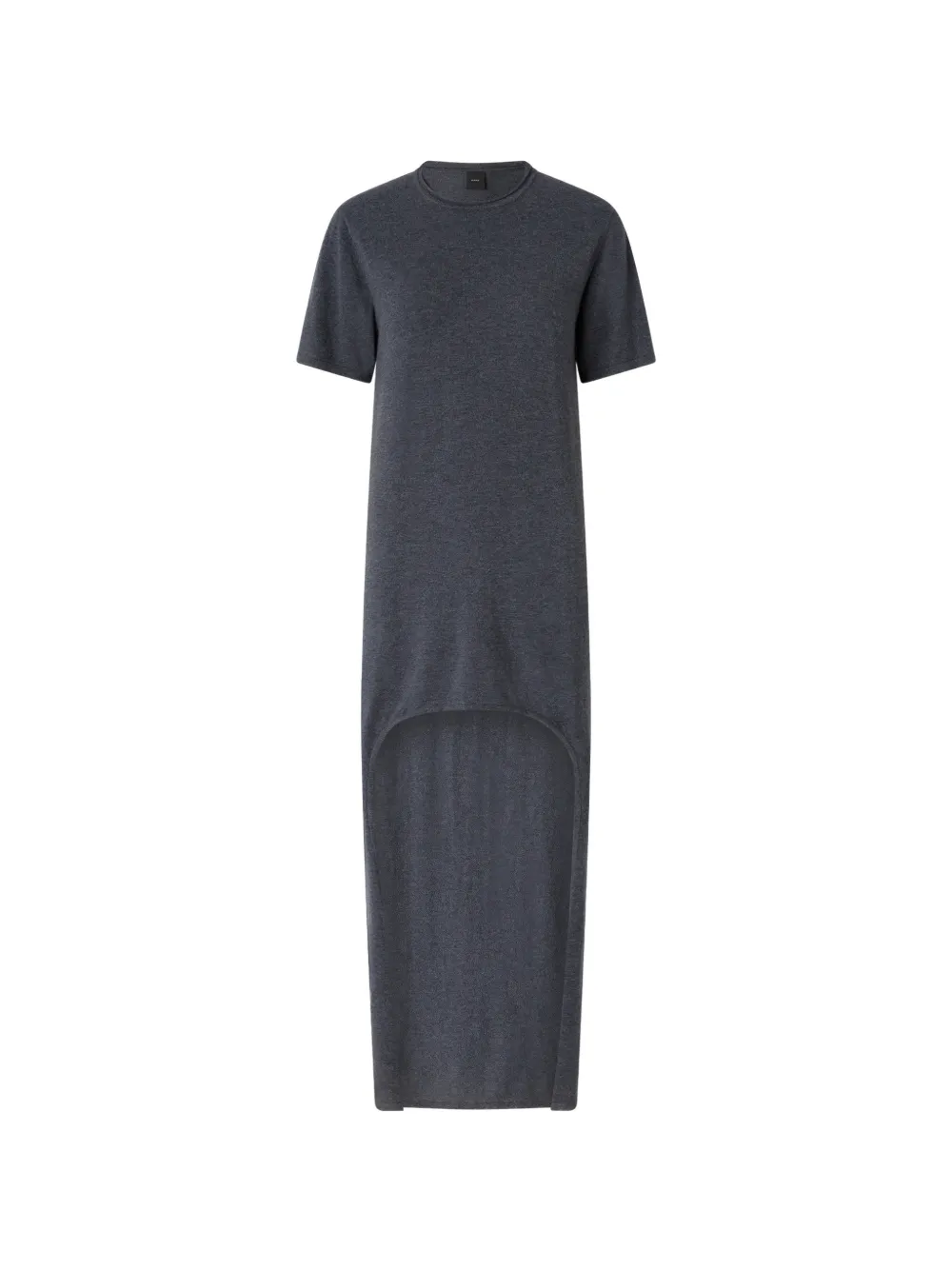 PINKO asymmetric-hem knitted mini dress - Grey