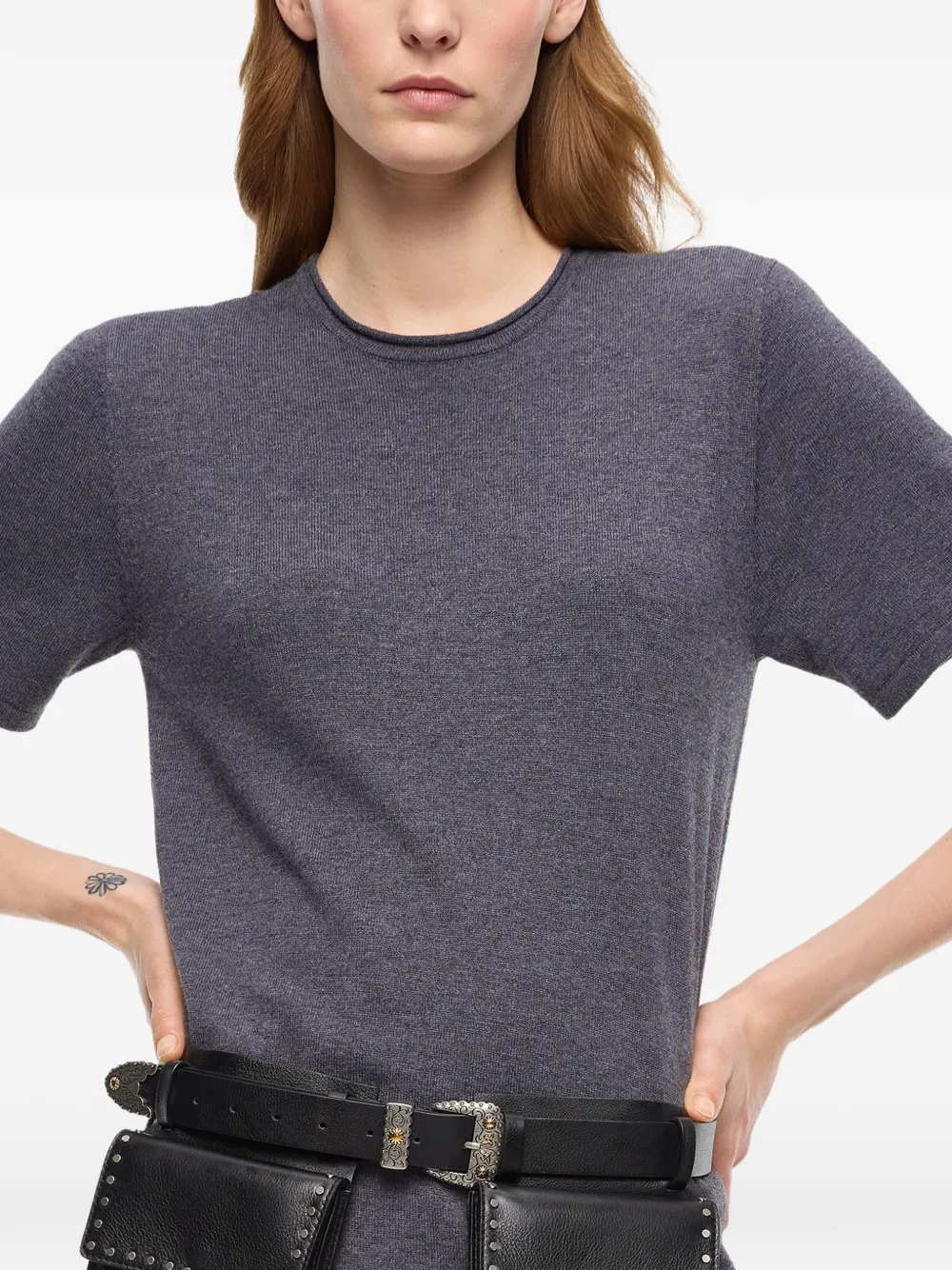 PINKO Midi-jurk met asymmetrische afwerking Grijs