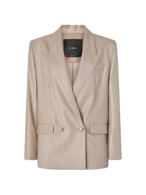 PINKO blazer metalizado con doble botonadura