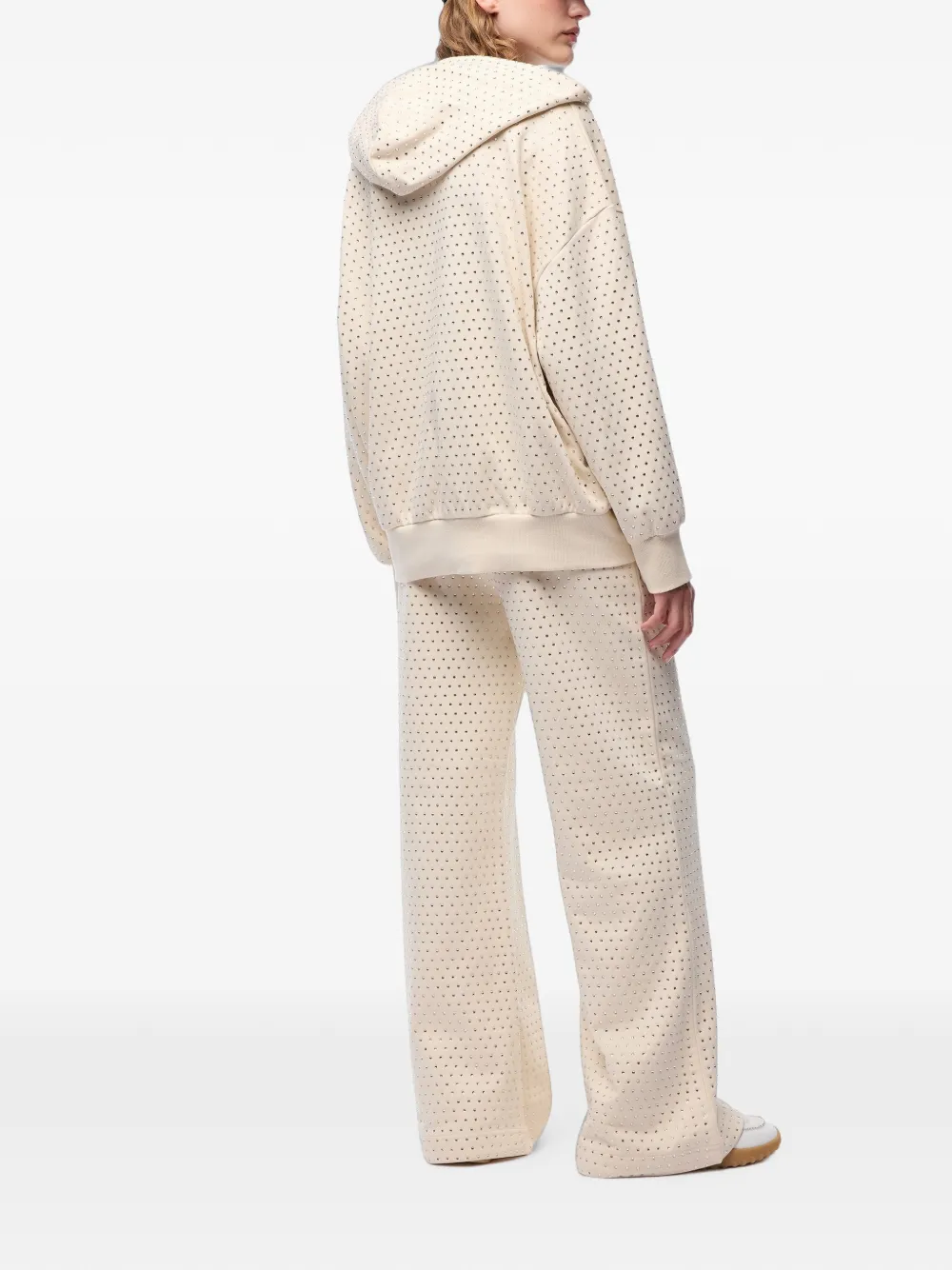 PINKO Hoodie verfraaid met stras Beige
