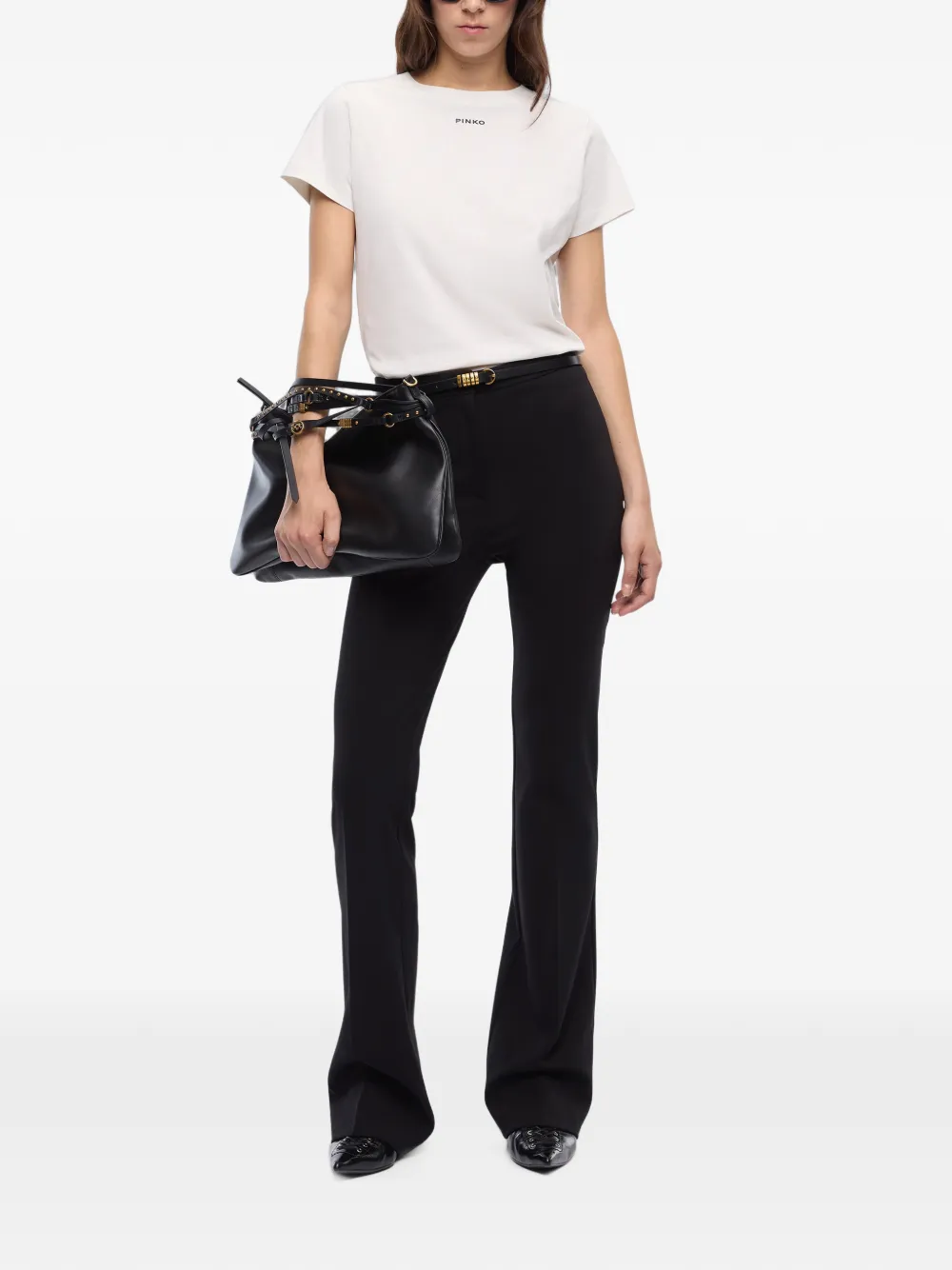PINKO T-shirt met logoprint Wit