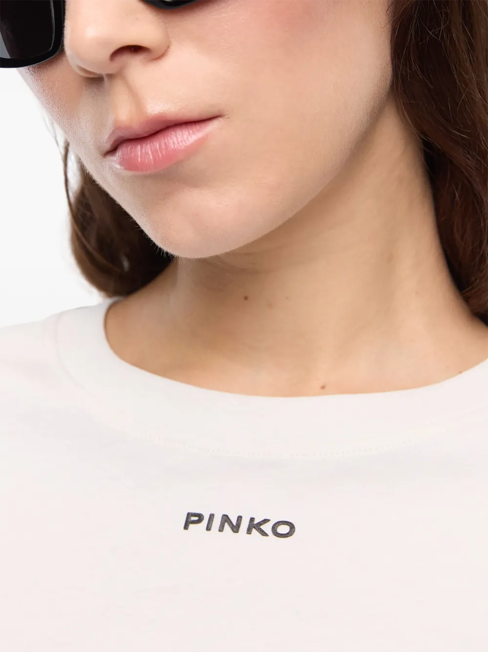 PINKO T-shirt met logoprint Wit