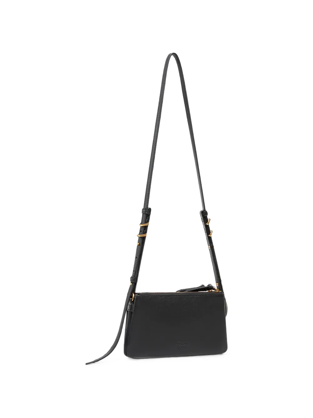 PINKO Double Bag leren mini-crossbodytas met maxi-studs Zwart