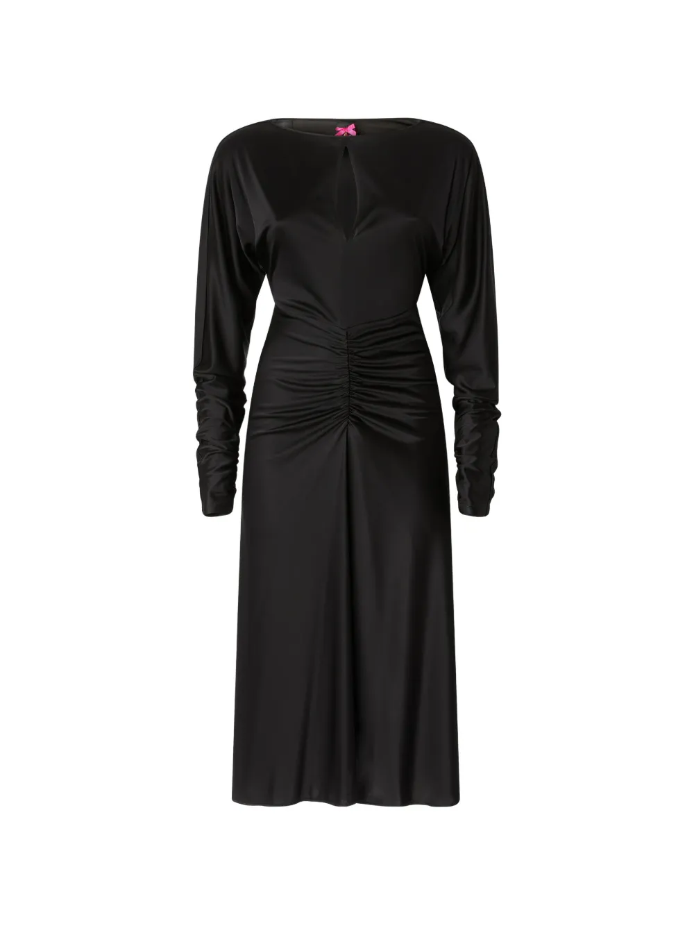 PINKO ruched long-sleeve dress - Schwarz