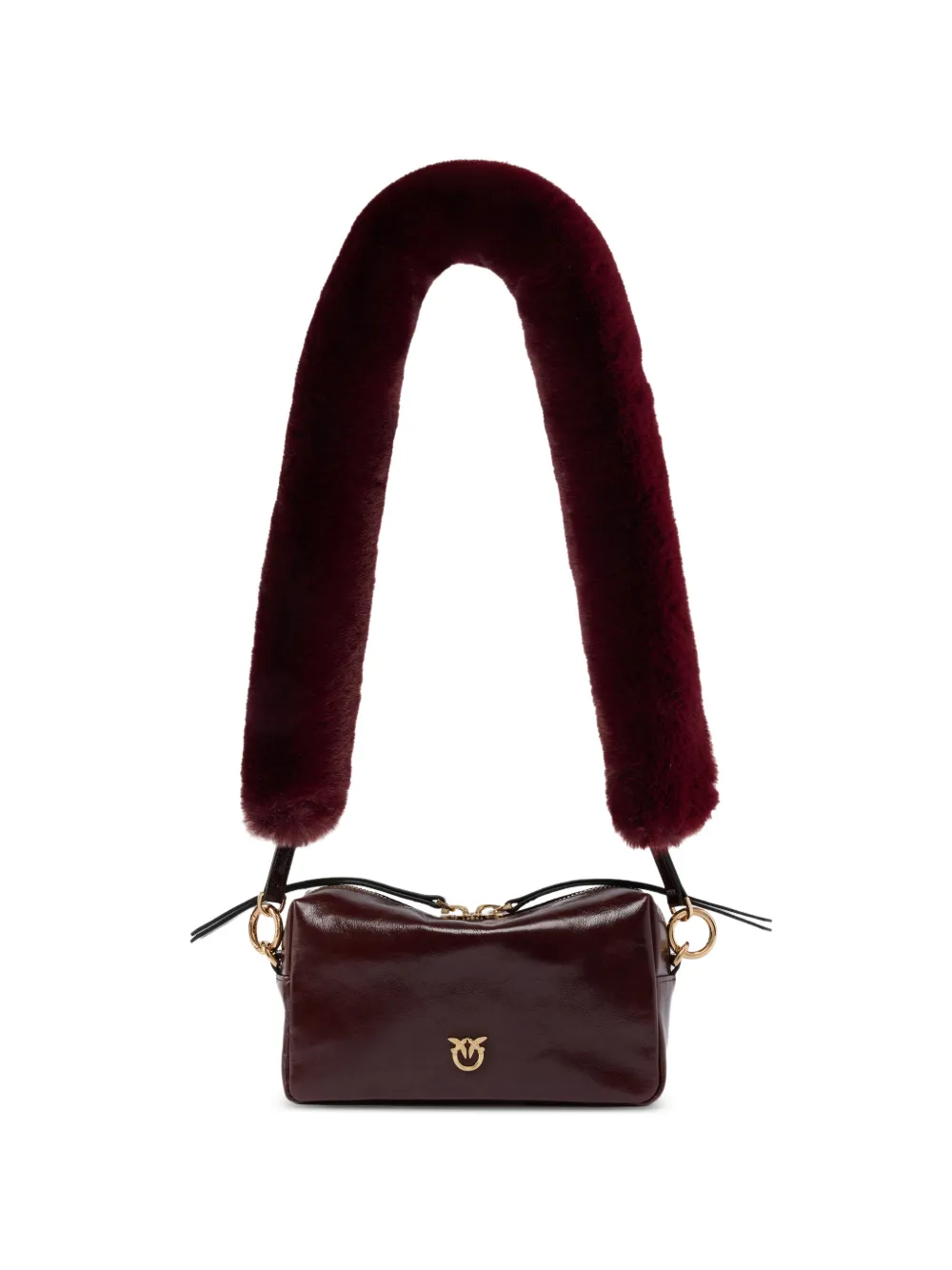 PINKO Borsa a spalla in pelliccia sintetica - Rosso