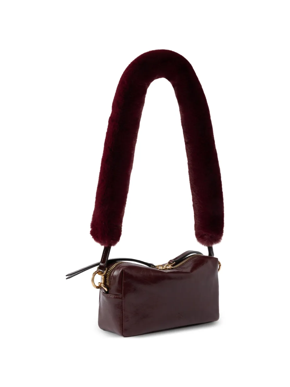 PINKO Schoudertas met band van imitatiebont Rood