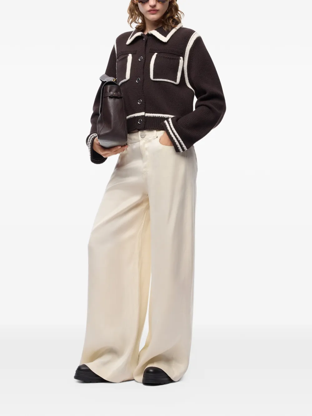 PINKO Jack met contrasterende afwerking Bruin