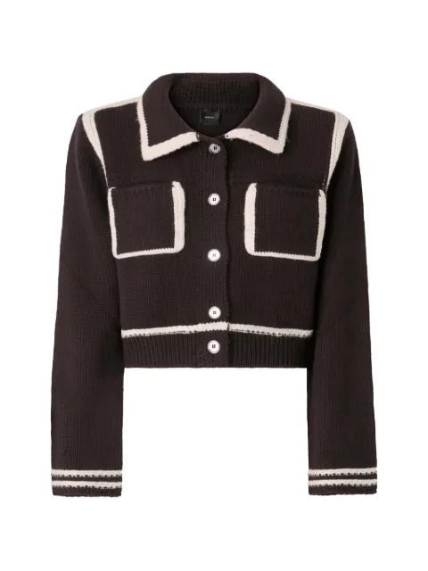 PINKO merino wool jacket with contrasting edges