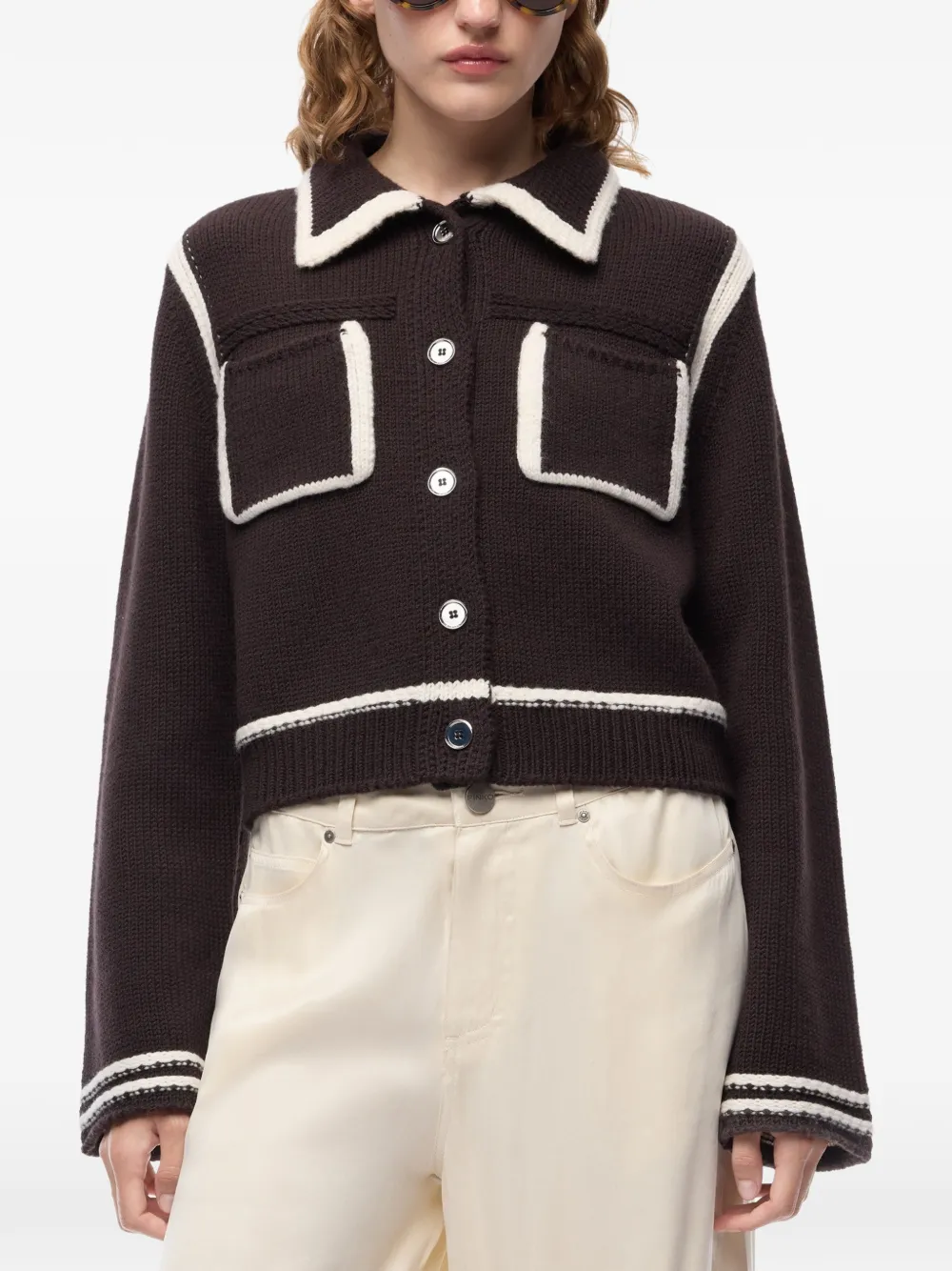 PINKO Jack met contrasterende afwerking Bruin