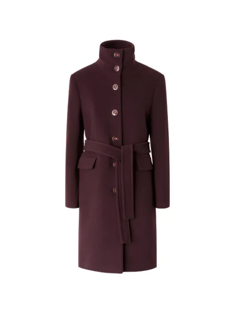 PINKO wool-blend coat with high neck and belt