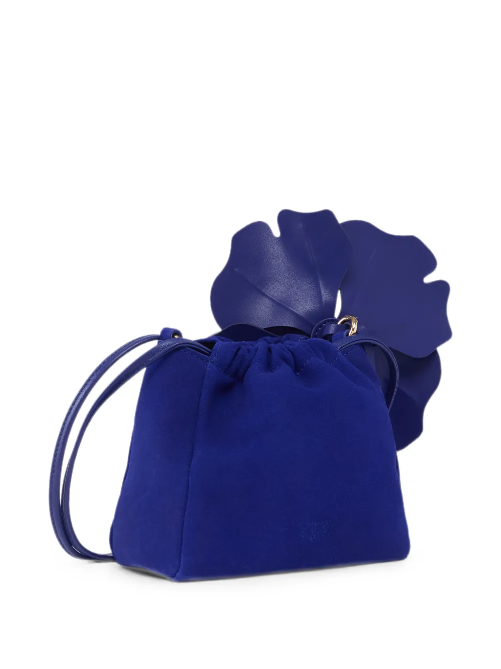 PINKO Love Birds clutch met bloemendetail Blauw