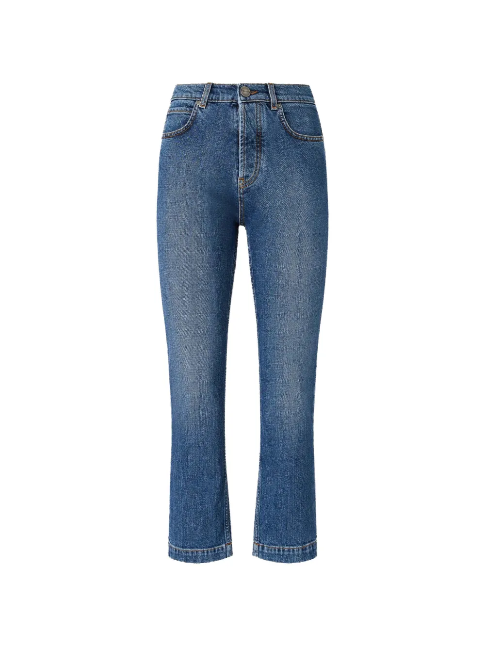 PINKO faded-effect cropped jeans - Blu