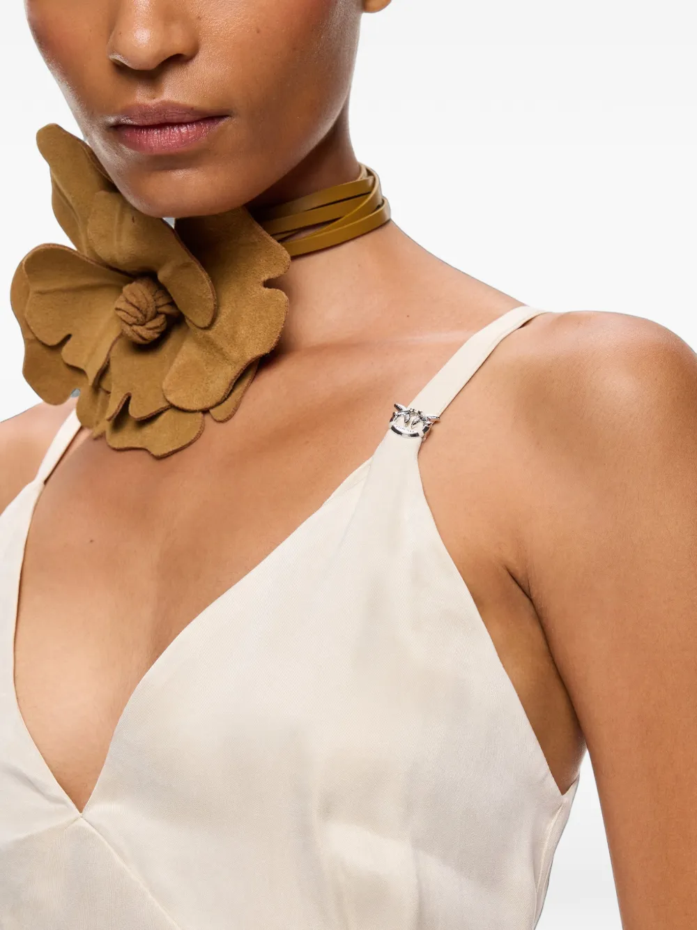 PINKO Onderjurk met satijnen afwerking Beige