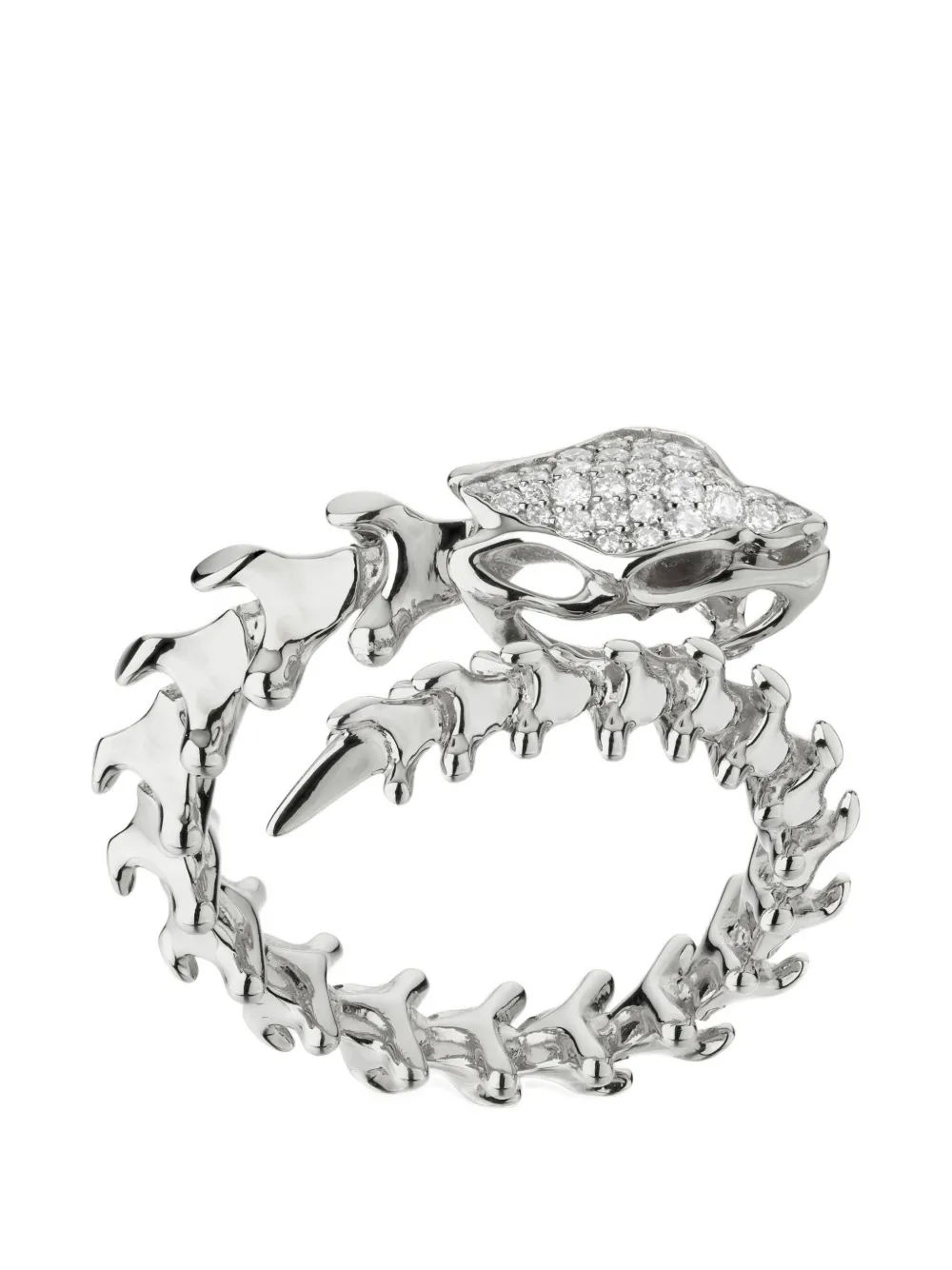 Shaun Leane Anello Serpent's Trace con diamanti - Argento