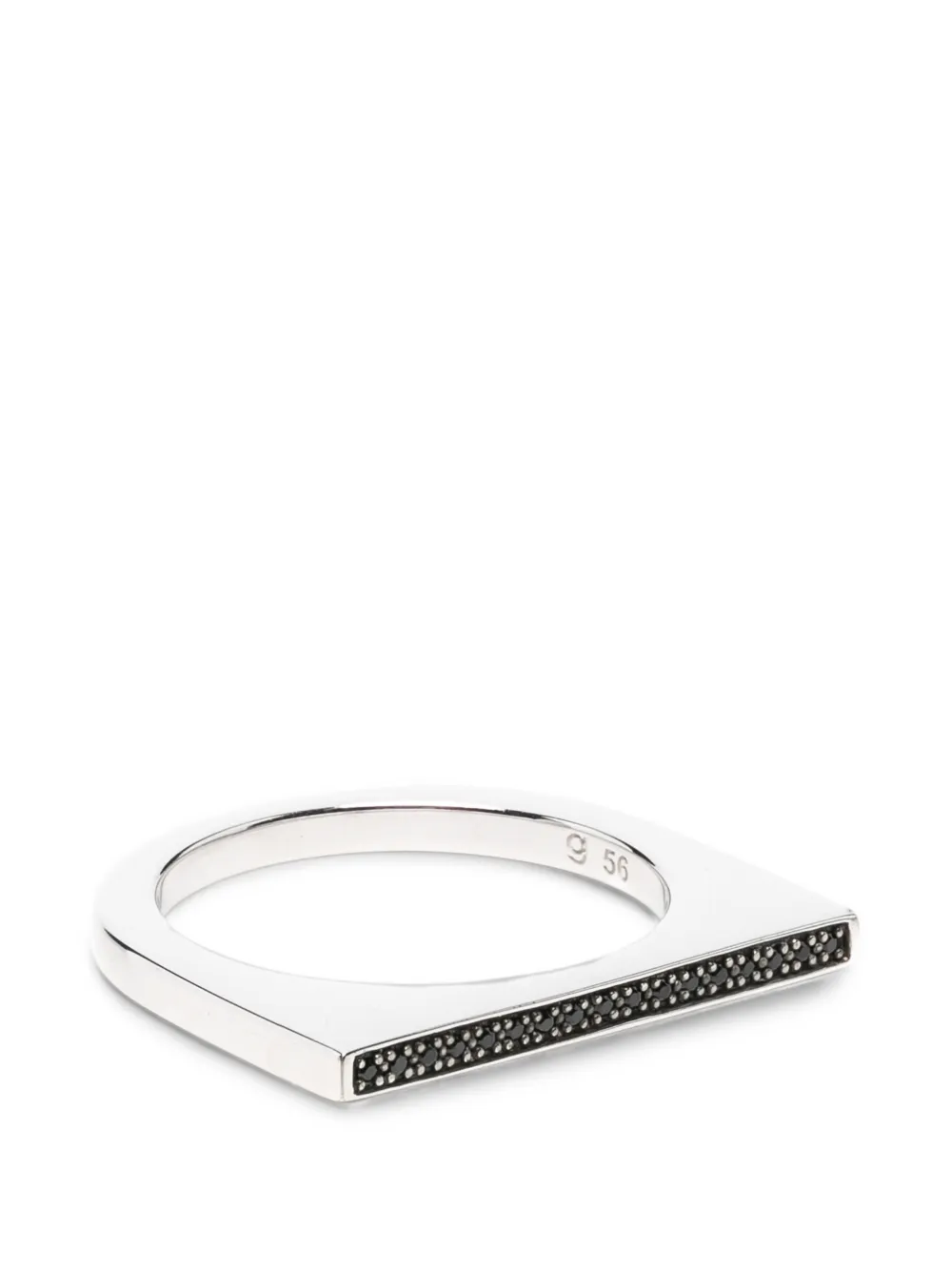 Tom Wood Anello Sleek con spinello - Argento