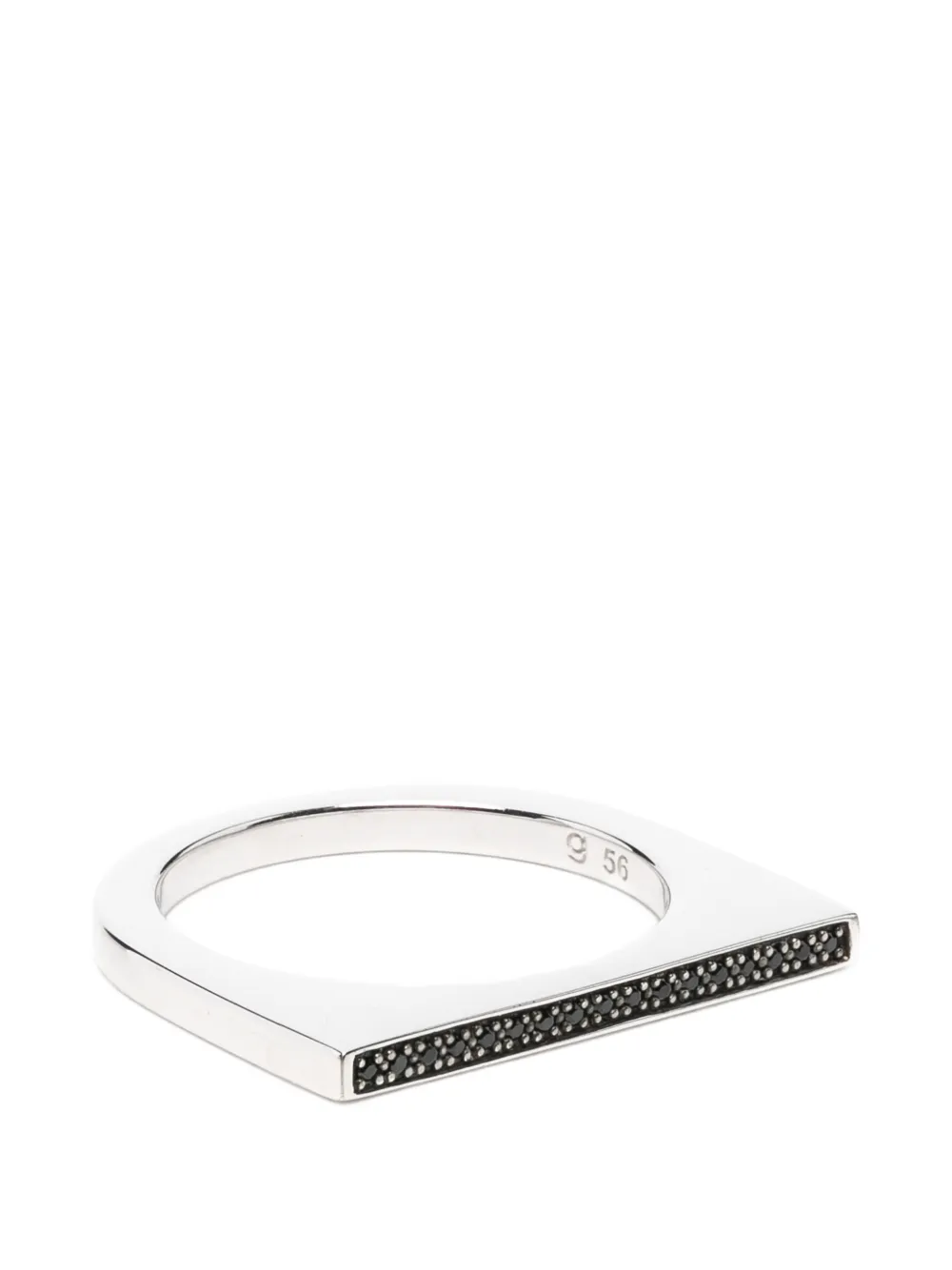 Tom Wood Anello Sleek con spinello - Argento