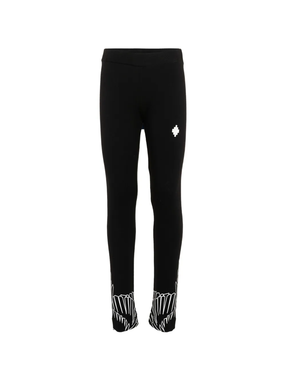 COUNTY OF MILAN Wing-detail logo-print leggings - Nero