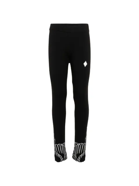 COUNTY OF MILAN Wing-detail logo-print leggings