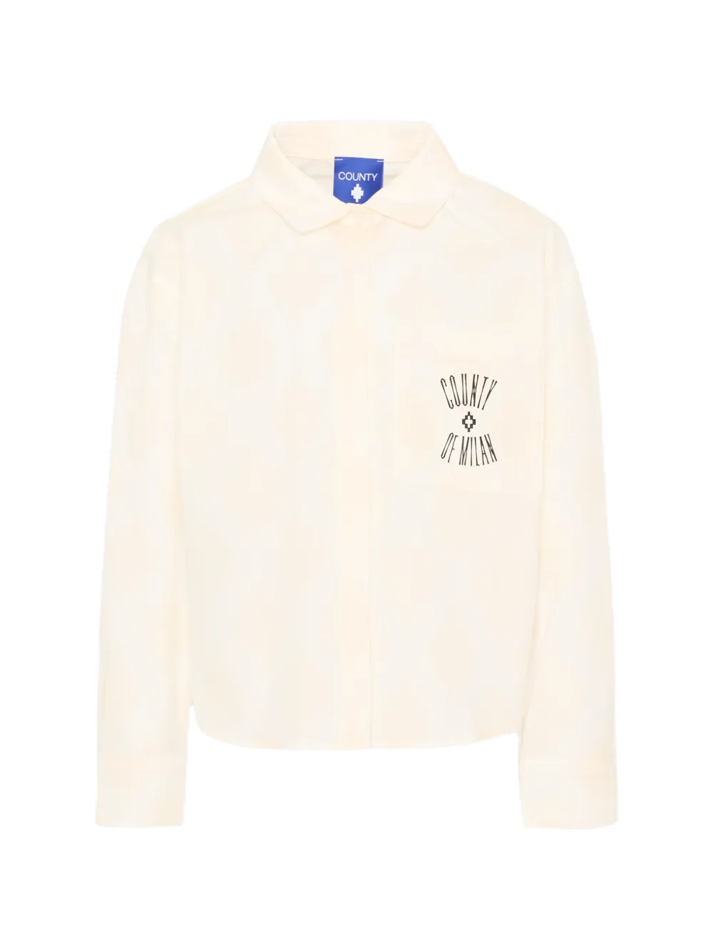 COUNTY OF MILAN logo-print long-sleeved hoodie - Toni neutri
