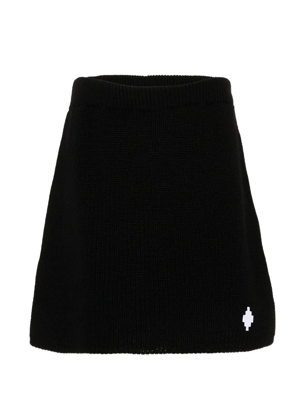 COUNTY OF MILAN logo-embroidered knitted midi skirt - Nero