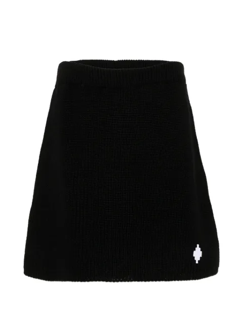 COUNTY OF MILAN logo-embroidered knitted midi skirt