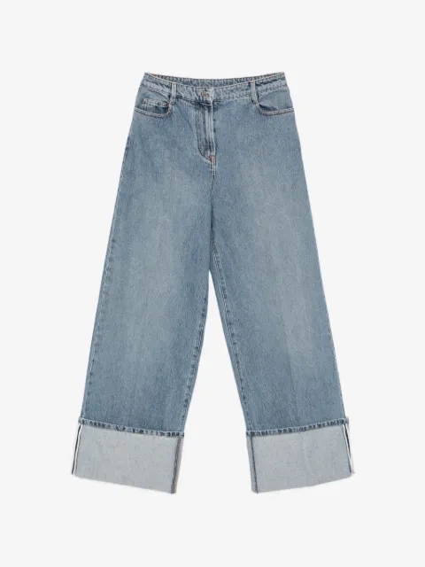 Nº21 turn-up wide-leg jeans