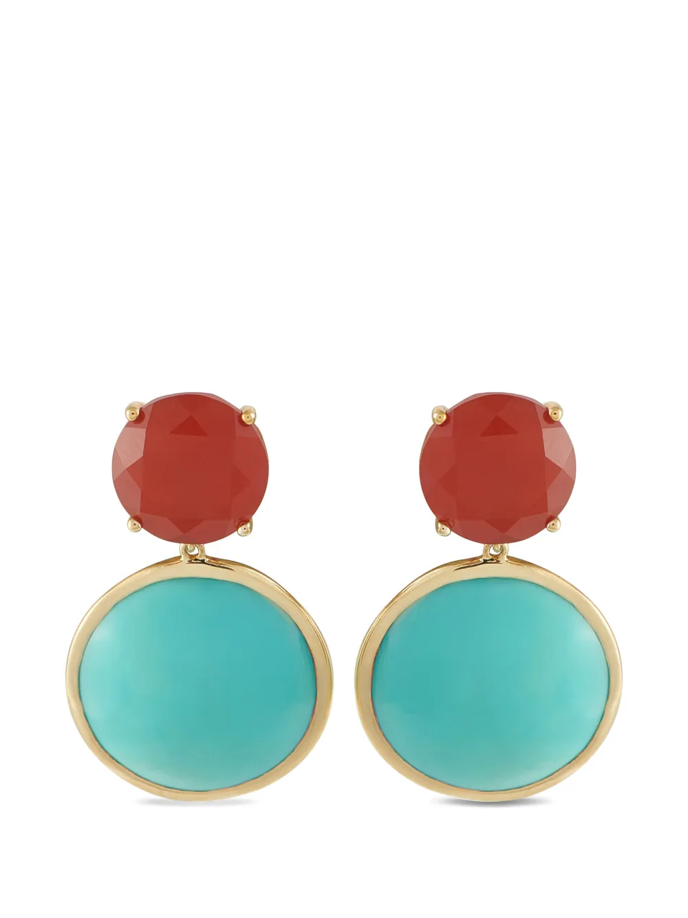 IPPOLITA turquoise and carnelian earrings - Oro