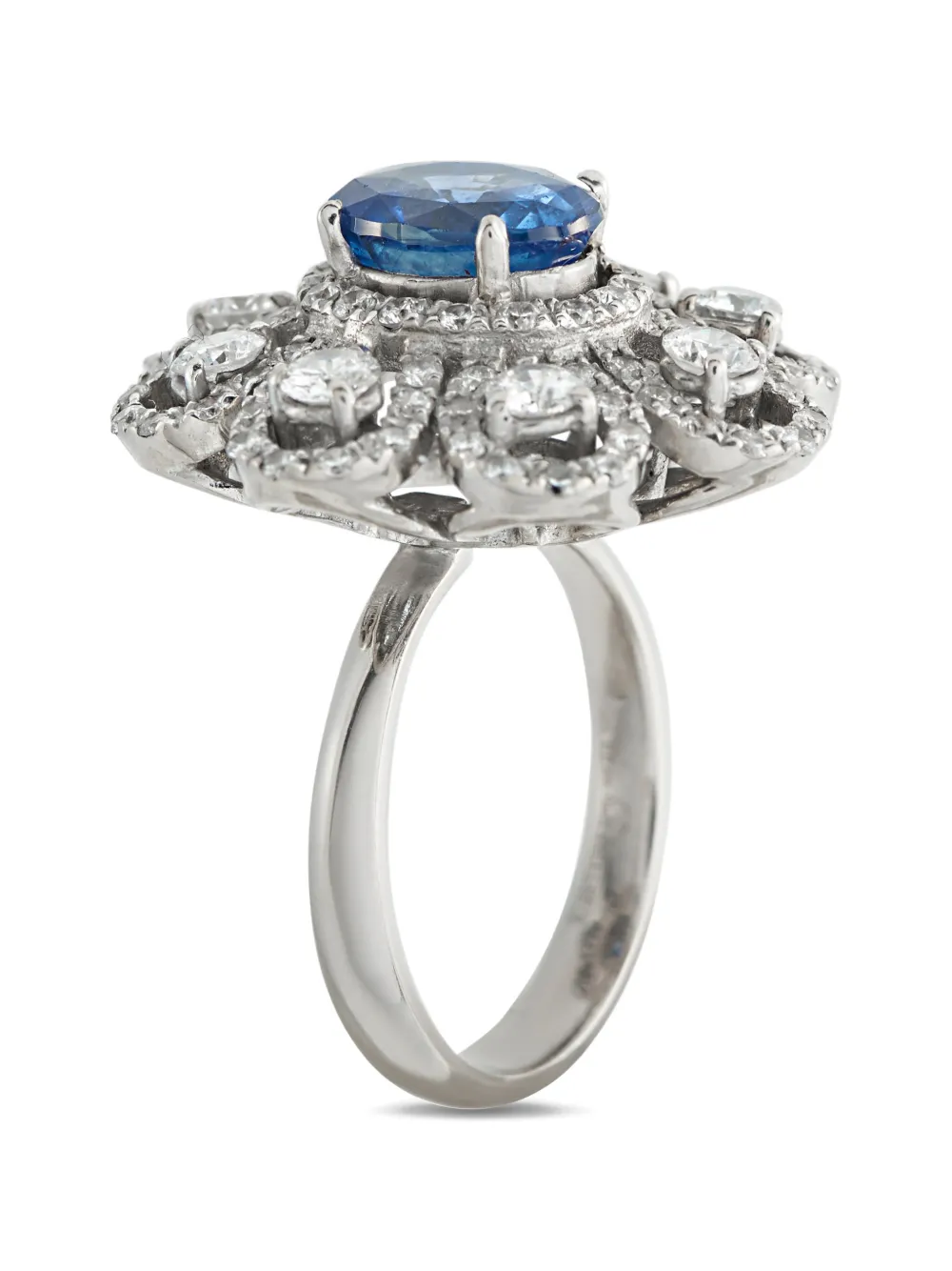 LB Exclusive sapphire and diamond floral ring - Argento