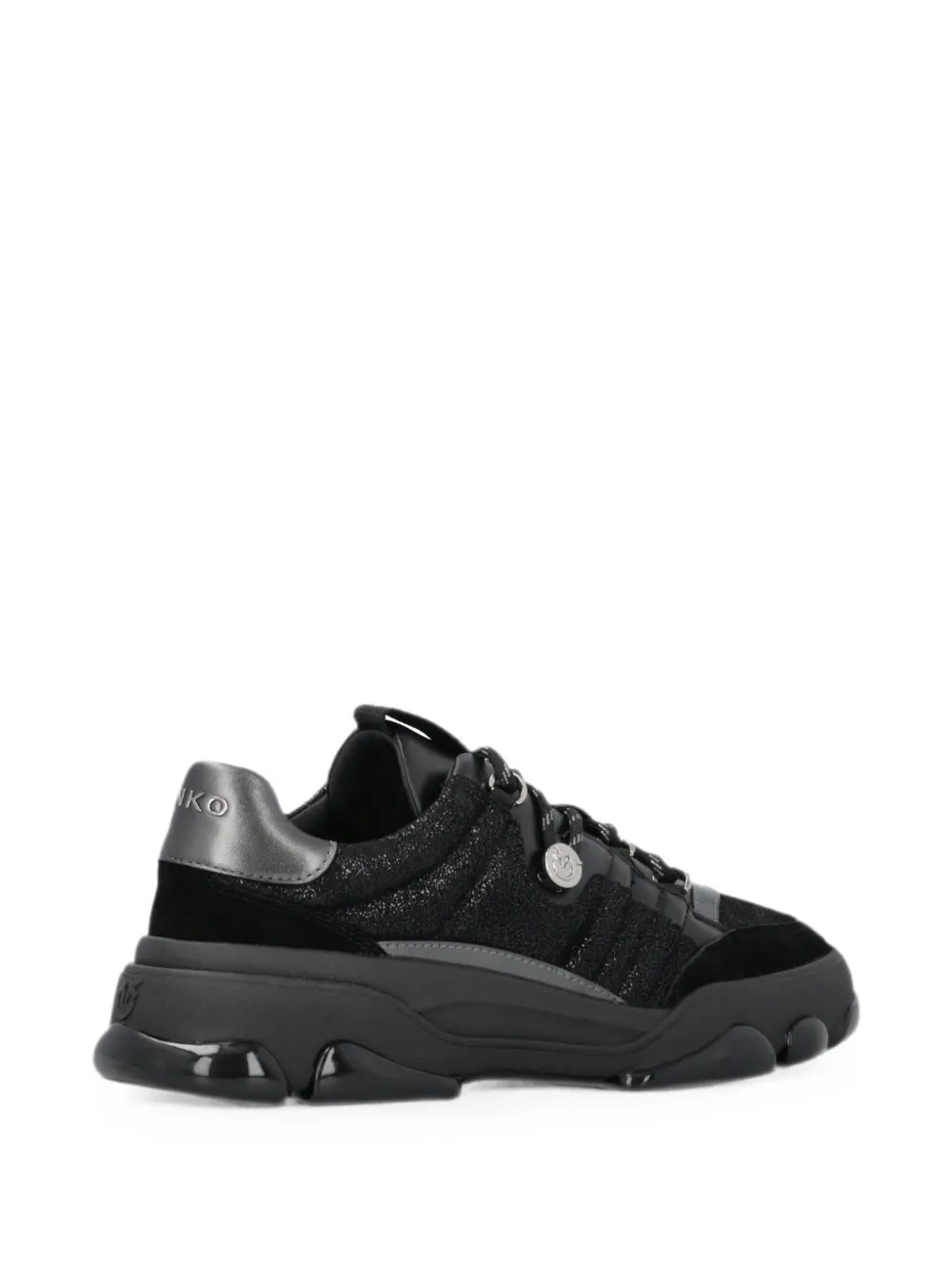 PINKO Chunky sneakers met vlakken met glitters Zwart