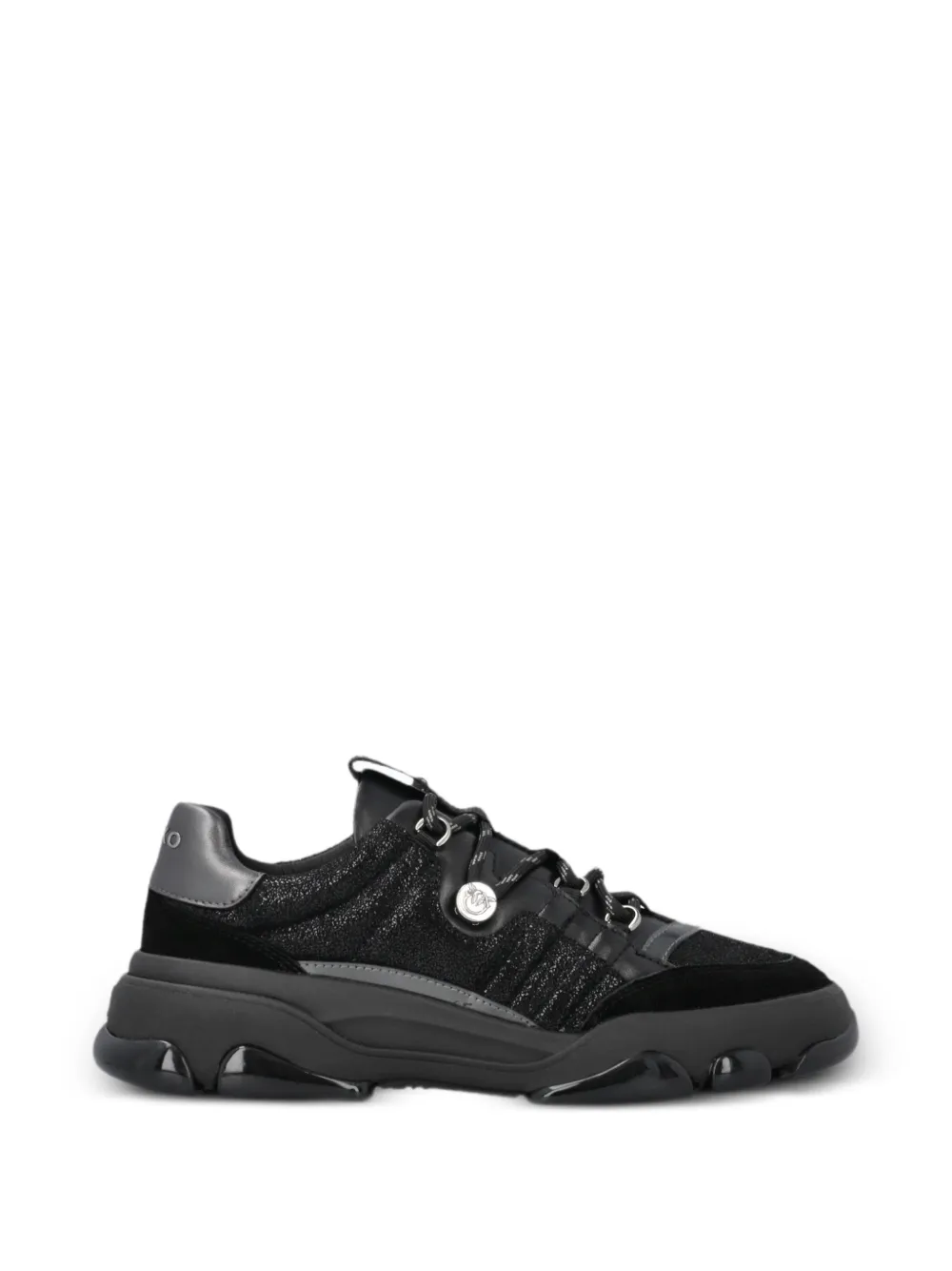 PINKO Chunky sneakers met vlakken met glitters Zwart