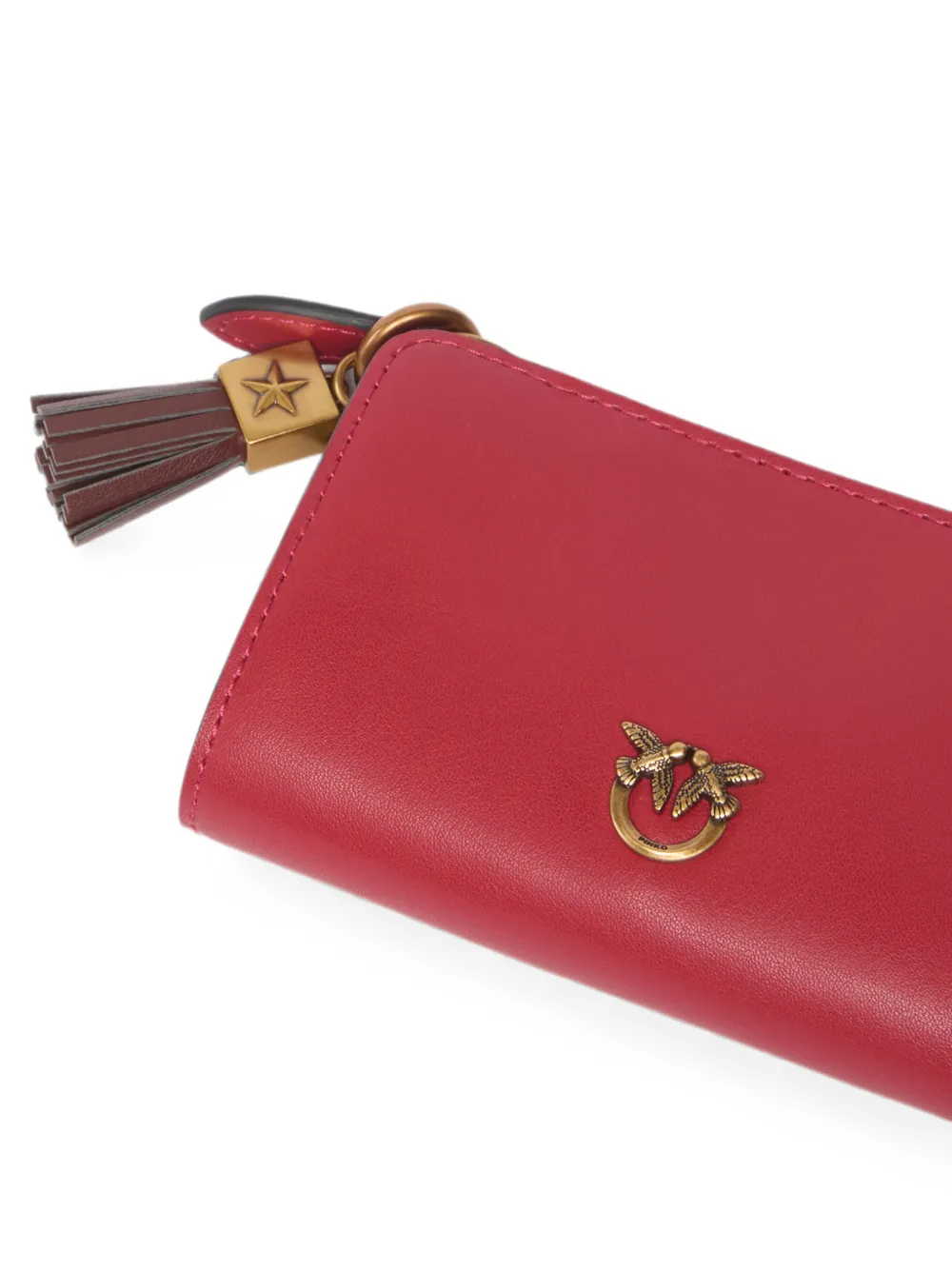 PINKO Love Birds portemonnee met kwastje Rood