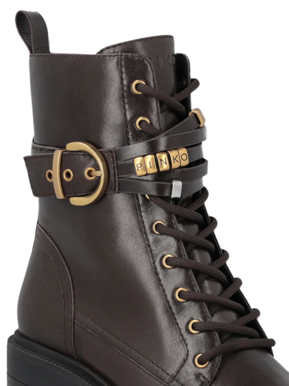 PINKO buckle-detail lace-up ankle boots Bruin