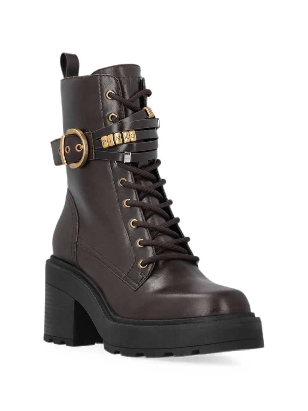 PINKO buckle-detail lace-up ankle boots Bruin