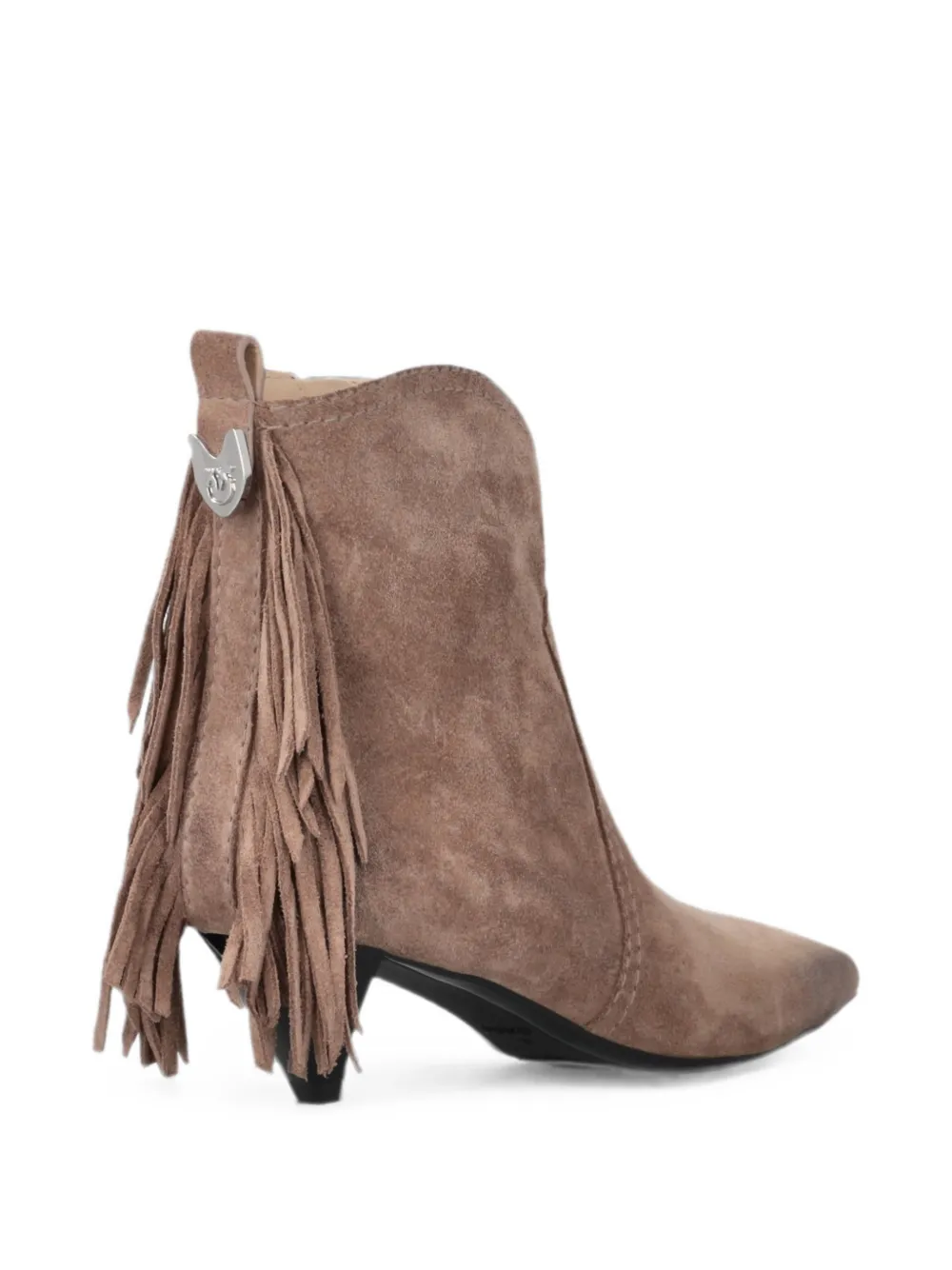 PINKO fringe-detail suede ankle boots Bruin