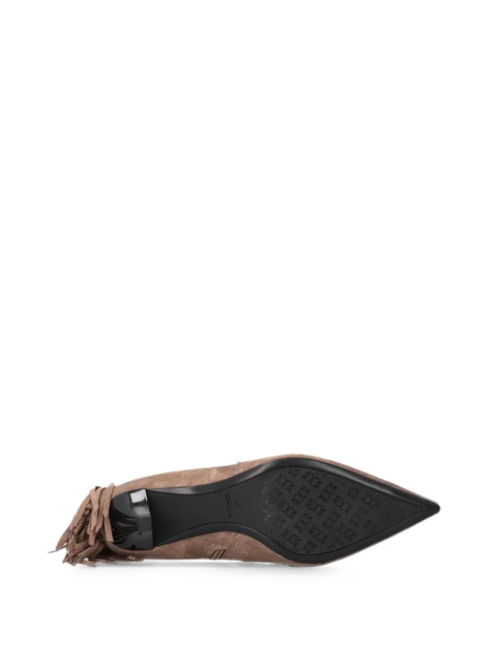 PINKO fringe-detail suede ankle boots Bruin