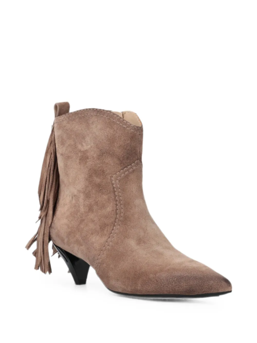 PINKO fringe-detail suede ankle boots Bruin