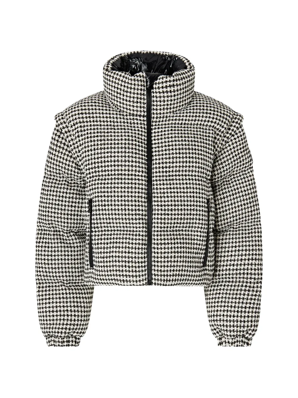 PINKO houndstooth-pattern padded jacket - Schwarz