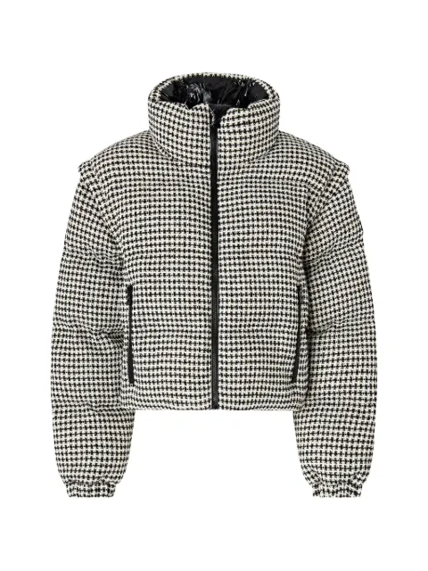 PINKO tweed down jacket with detachable sleeves