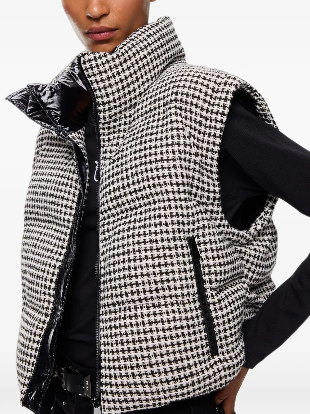 PINKO Jack met pied-de-poule print Zwart