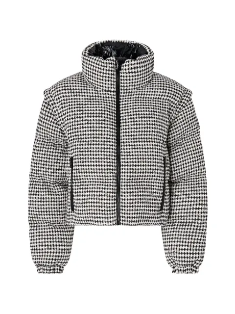 PINKO tweed down jacket with detachable sleeves