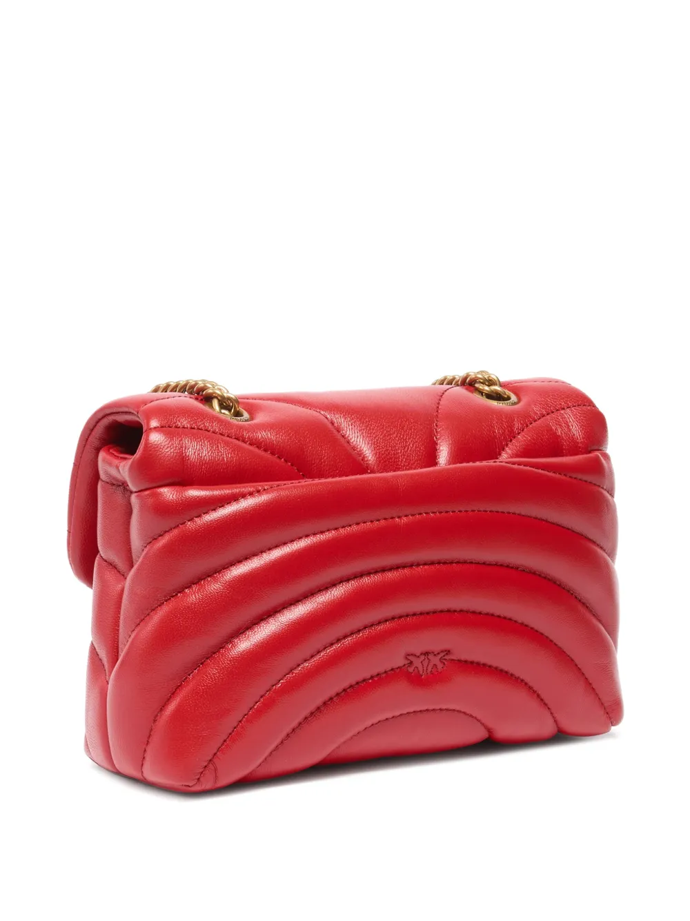 PINKO Love Bird gewatteerde schoudertas Rood