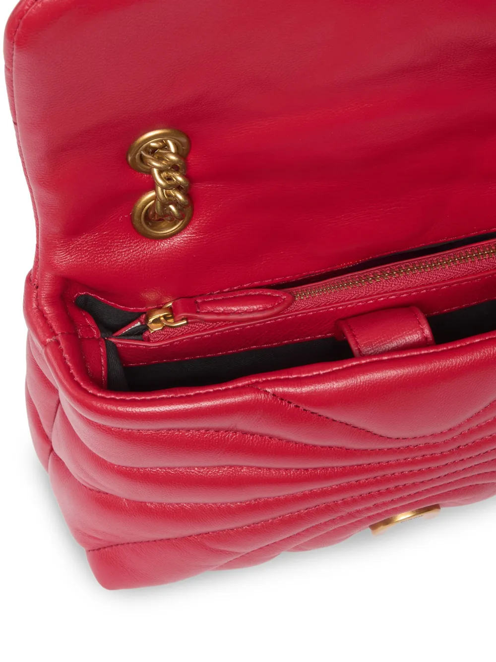 PINKO Love Bird gewatteerde schoudertas Rood