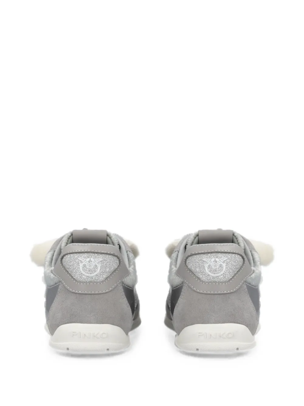 PINKO Sneakers met suède vlakken en glitters Grijs
