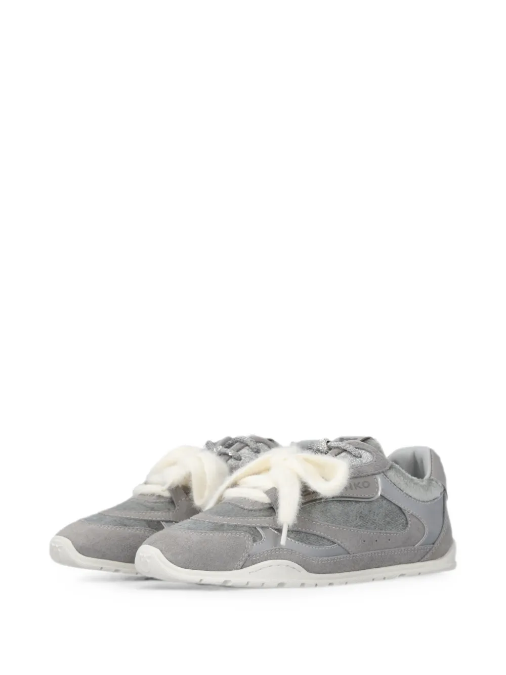 PINKO Sneakers met suède vlakken en glitters Grijs