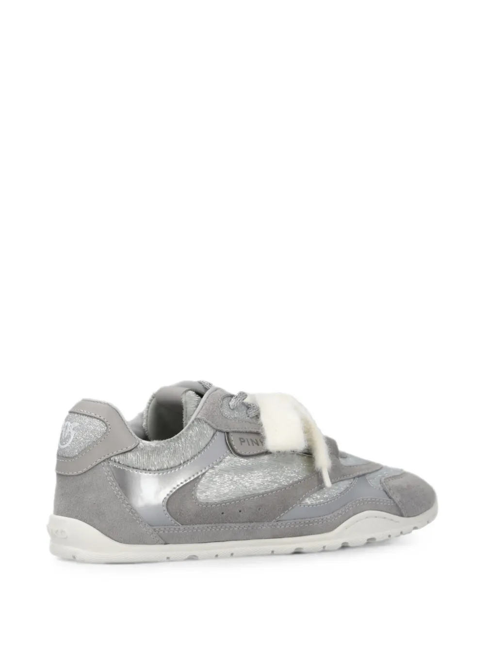 PINKO Sneakers met suède vlakken en glitters Grijs