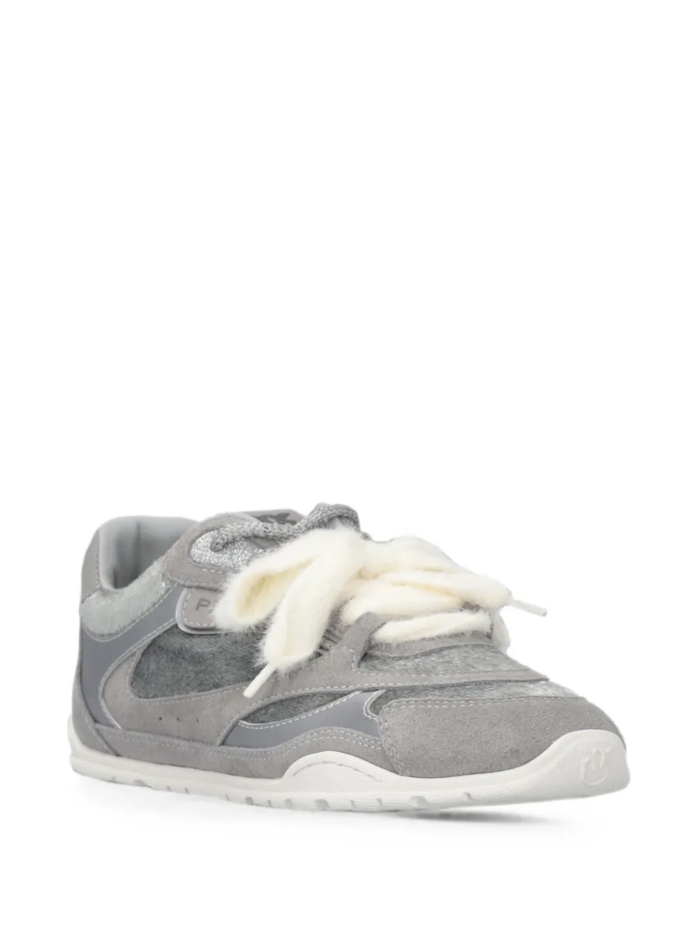 PINKO Sneakers met suède vlakken en glitters Grijs