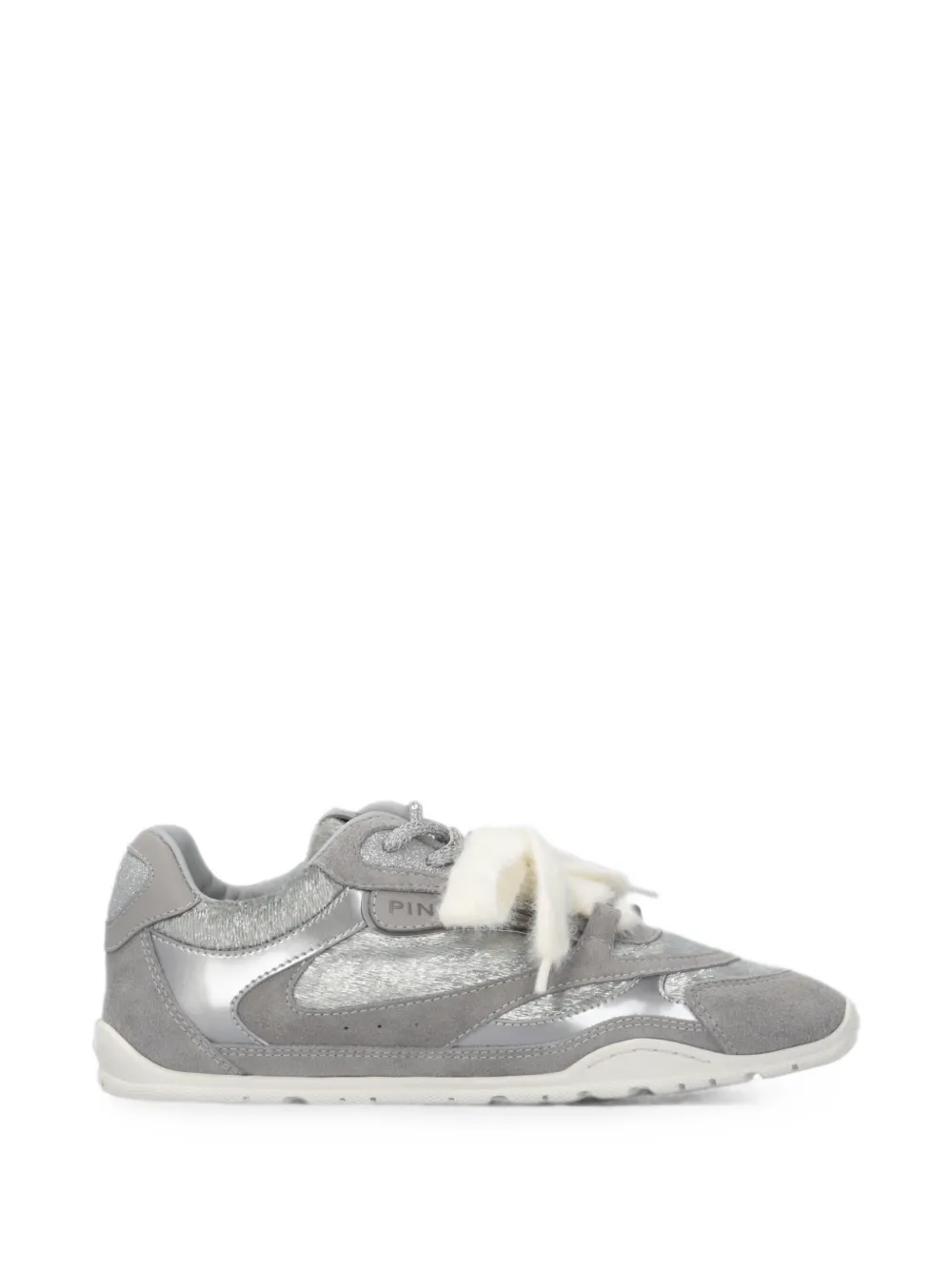 PINKO suede-panelled glitter-detail sneakers