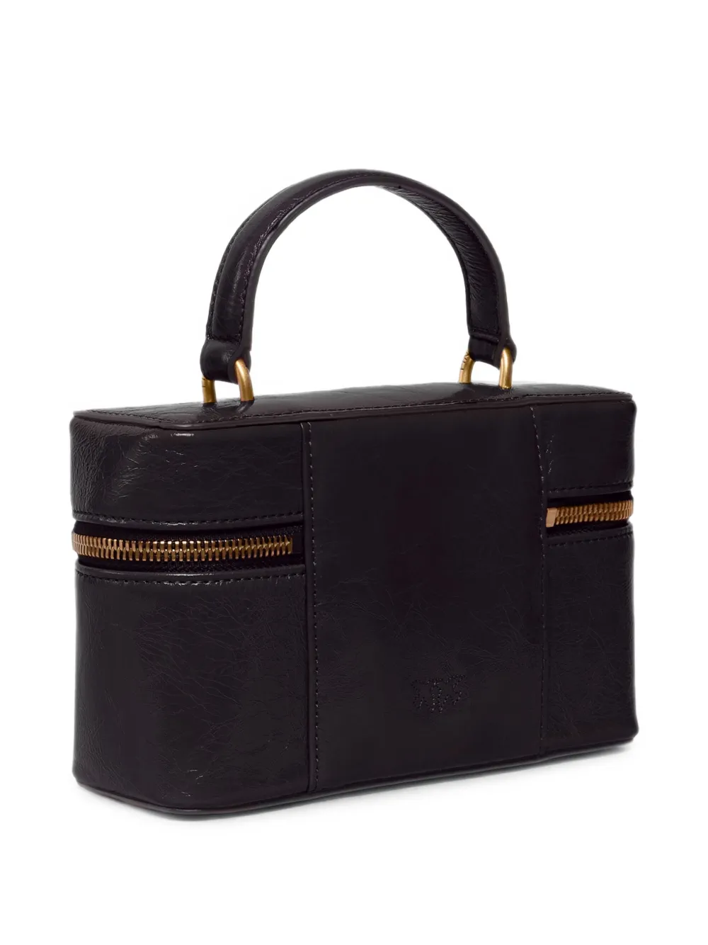 PINKO Kleine crossbodytas van glanzend leer Zwart
