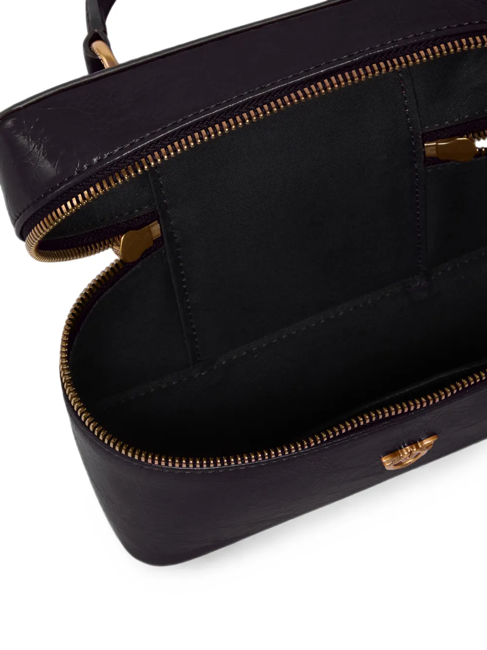 PINKO Kleine crossbodytas van glanzend leer Zwart