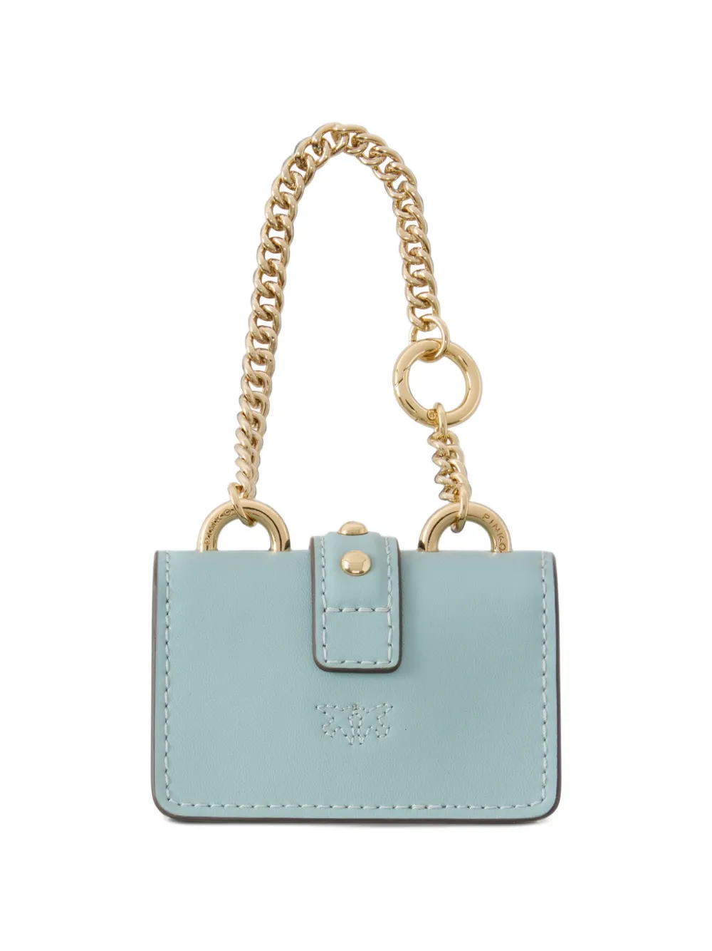 PINKO nano Love Bag One in leather charm Blauw